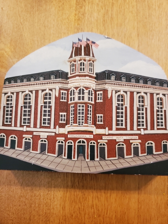 Ron Edelheiser Other - 1994 Ron Edelheiser Shibe Park Connie Mack Stadium Philadelphia Wood Plaque Art